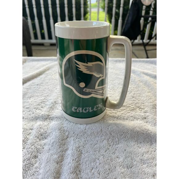 Vintage 1976 Thermo-Serv Philadelphia Eagles tall plastic mug - Picture 2 of 6